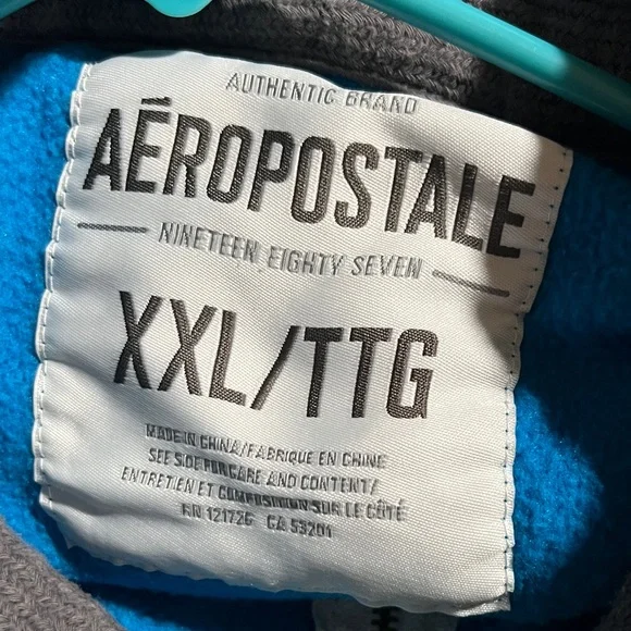 Aéropostale Blue NY Zip-Up Hoodie - Picture 4 of 5